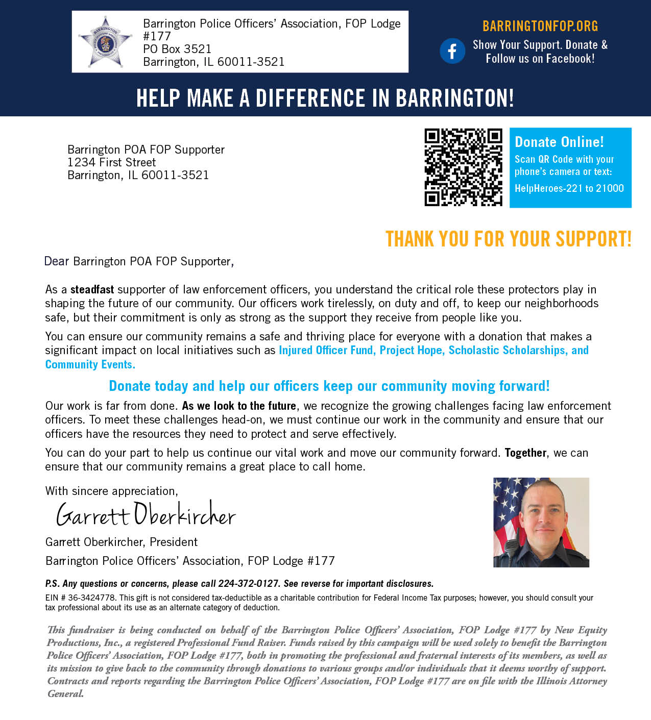 Donation Letter